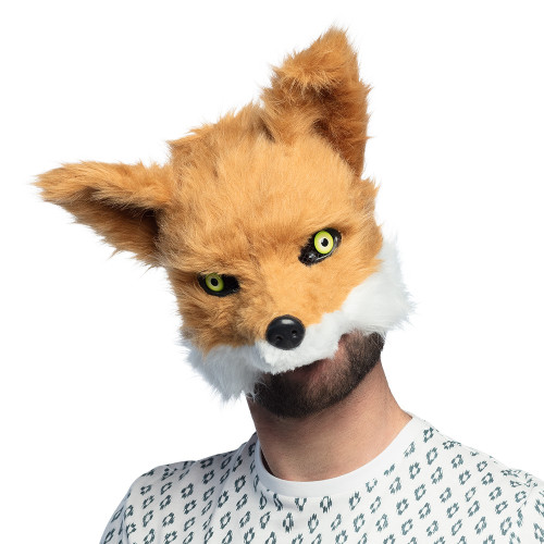Masque peluche renard luxe pour adulte en vente à Paris chez Be Happy et en ligne.