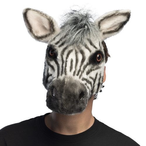 Masque peluche de zèbre luxe pour adulte en vente à Paris chez Be Happy et en ligne.