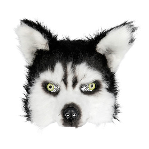 Masque peluche de chien Husky luxe pour adulte en vente à Paris chez Be Happy et en ligne.