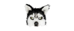 Masque peluche de chien Husky luxe pour adulte en vente à Paris chez Be Happy et en ligne.