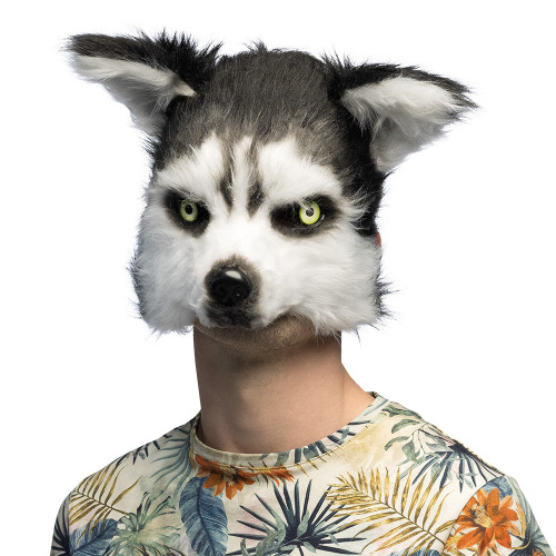 Masque peluche de chien Husky luxe pour adulte en vente à Paris chez Be Happy et en ligne.