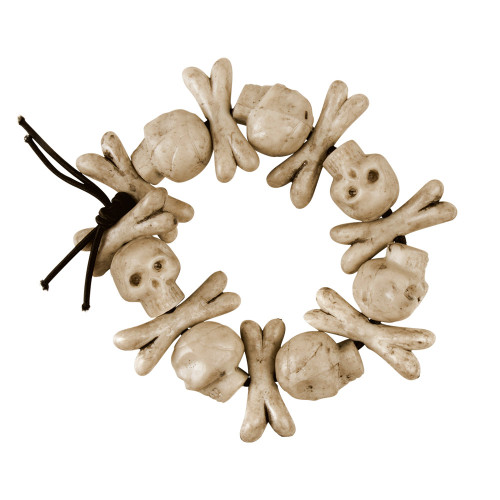 Bracelet tête de mort skull bones pour adulte en vente chez Be Happy