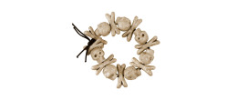 Bracelet tête de mort skull bones pour adulte en vente chez Be Happy