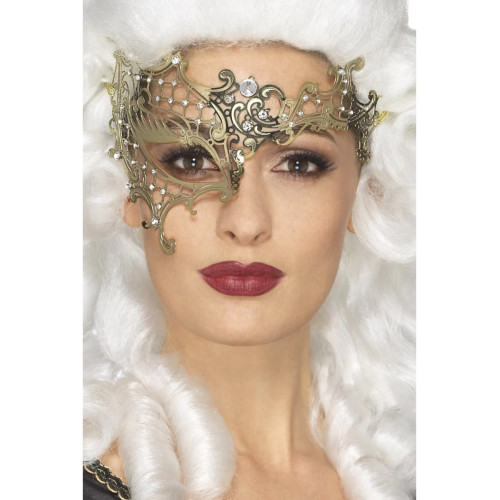 Demi masque doré métal deluxe