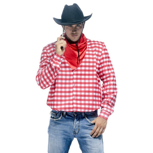 Chemise cowboy rouge