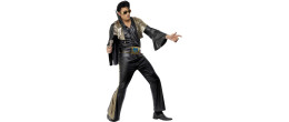 Location déguisement combinaison Elvis Presley noir pour homme chez Be Happy