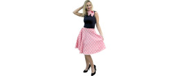 Déguisement jupe Rock'n Roll femme rose