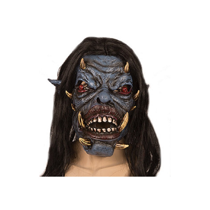Masque monstre bleu avec dents
