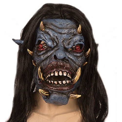 Masque monstre bleu avec dents