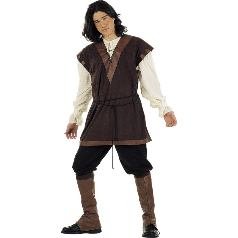 Costume paysan médiéval Tristan pour adulte en location chez Be Happy à Paris