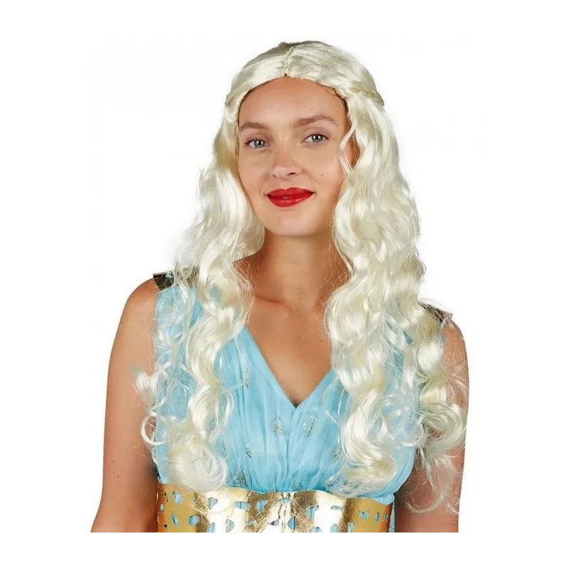 Perruque médiévale Daenerys Targaryen blonde pour femme en vente chez Be Happy