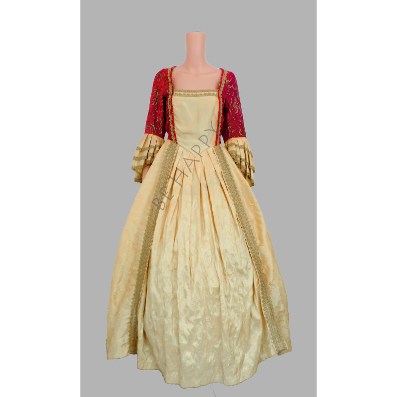 Robe renaissance époque 17ème siècle, marquise Lucia, bal de Versailles en location chez Be Happy