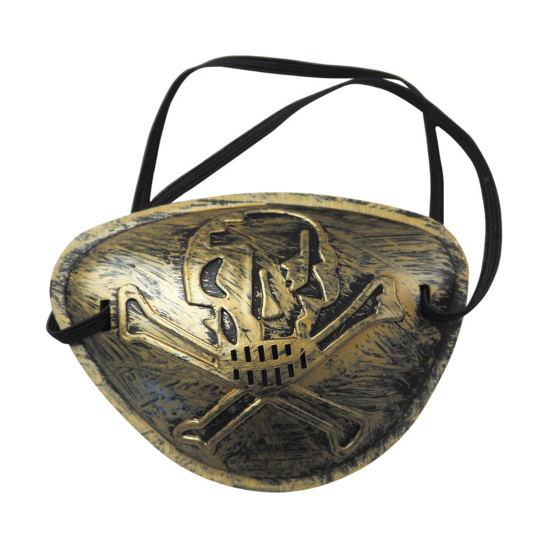 Cache oeil pirate doré