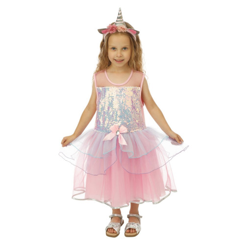 Déguisement robe licorne pour bébé comprenant une robe et un serre tête en vente à Be Happy
