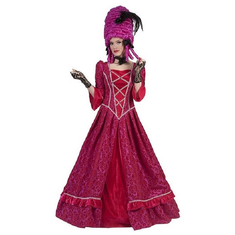 Location robe marquise baroque rose