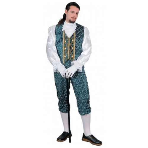 Costume marquis Angelo bleu luxe