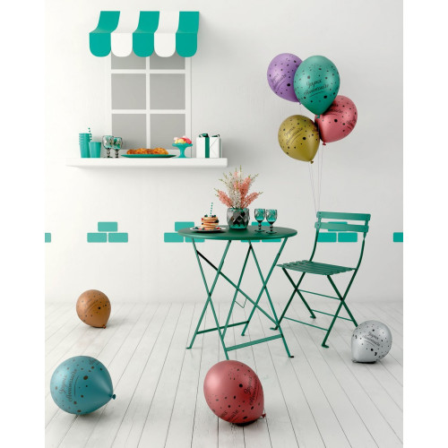 10 Ballon Joyeux anniversaire Chromé