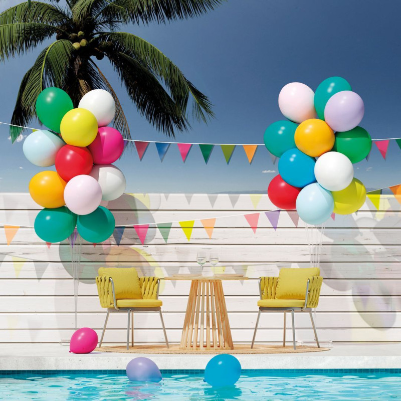 25 Ballons multicolores