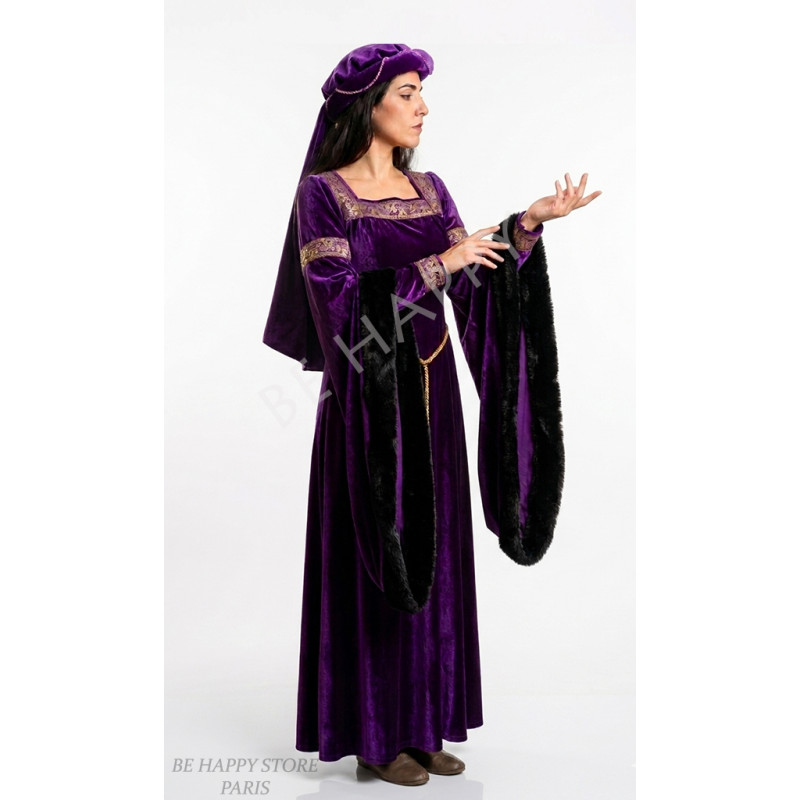 Robe médiévale Violaine luxe