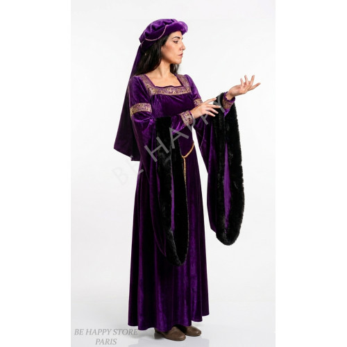 Robe médiévale Violaine luxe