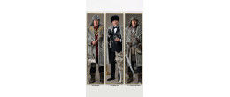 Manteau du Grand Nord en fourrure épaisse, costume de style Viking ou Jon Snow, boutique de location Be Happy.