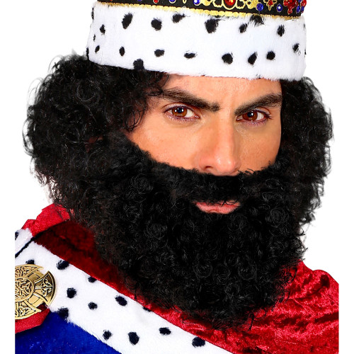 Barbe et moustache frisée