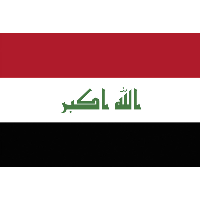 Drapeau de l'Irak en polyester 150x90 cm en vente chez Be Happy Store à Paris