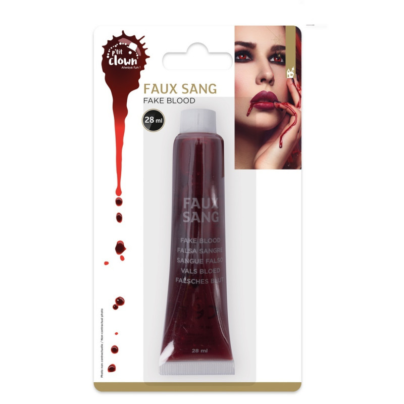 Faux sang en gel épais réaliste de 28ml en vente pour maquillage halloween, blessure, plaie en vente chez Be Happy à Paris
