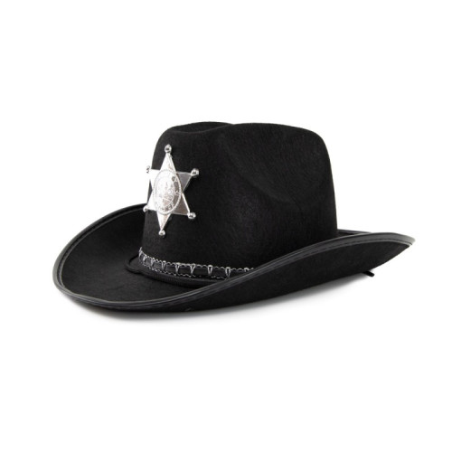 Chapeau de Sherif pour adulte avec étoile argentée en vente à Paris chez Be Happy