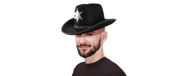 Chapeau de Sherif pour adulte avec étoile argentée en vente à Paris chez Be Happy