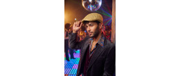 Beret disco doré année 70 et 80 luxe pailetté pour adulte en vente chez Be Happy Paris