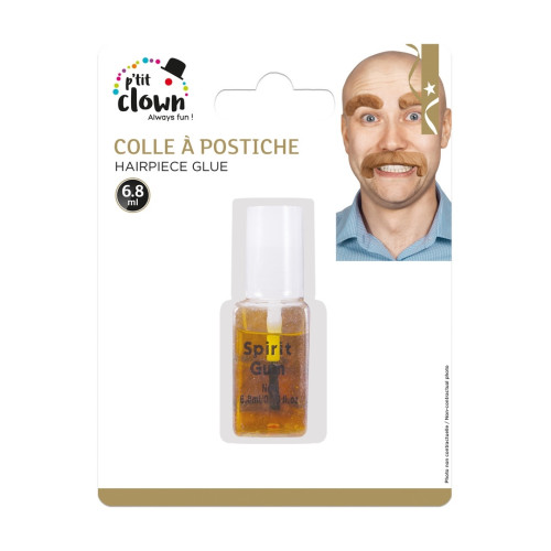 Colle à postiche, moustache, barbe. Maquillage colle pour visage adule en vente chez Be Happy