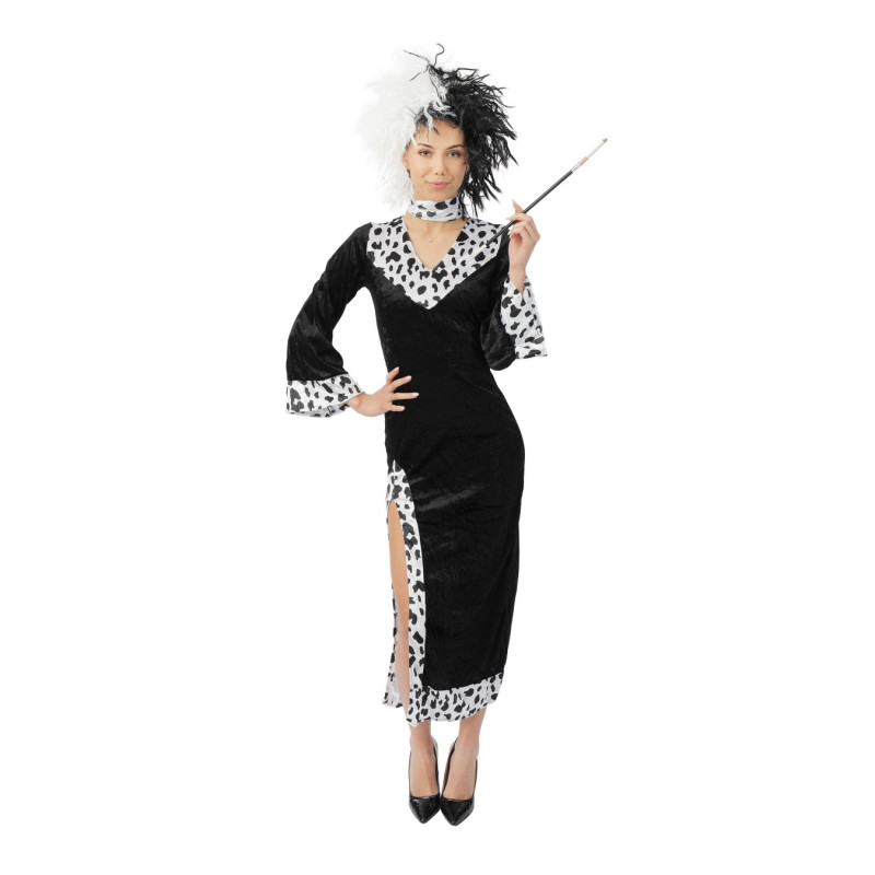 Déguisement robe Cruella pour adulte en vente chez Be Happy.