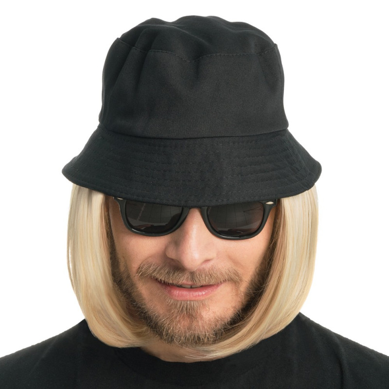 Bob Lorenzo noir en tissus épais avec cheveux blond en vente chez Be Happy à Paris