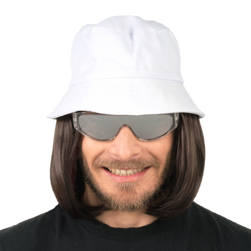 Bob Lorenzo blanc en tissus épais avec cheveux noir en vente chez Be Happy à Paris