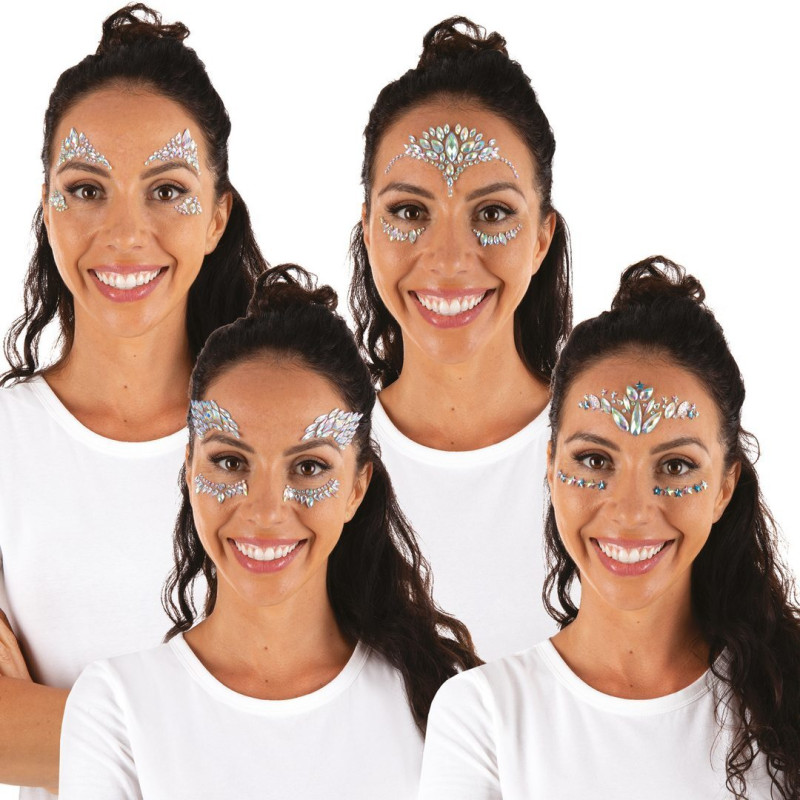 Strass autocollant pour maquillage festival coachella pour visage en vente.