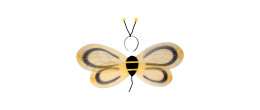 Ailes d'abeille 48 cm avec antenne pour adulte et enfant en vente chez Be Happy à Paris