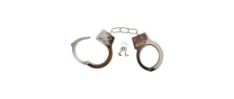 Paire de menotte en métal avec clé pour déguisement police, fbi, uniforme, sexy en vente à Paris chez Be Happy