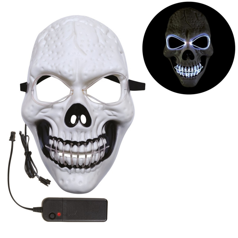 Masque tête de mort lumineux LED en vente à Paris pour halloween