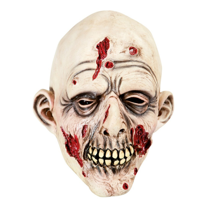 Masque zombie, mort vivant luxe en latex avec tache de sang en vente à Paris chez Be Happy