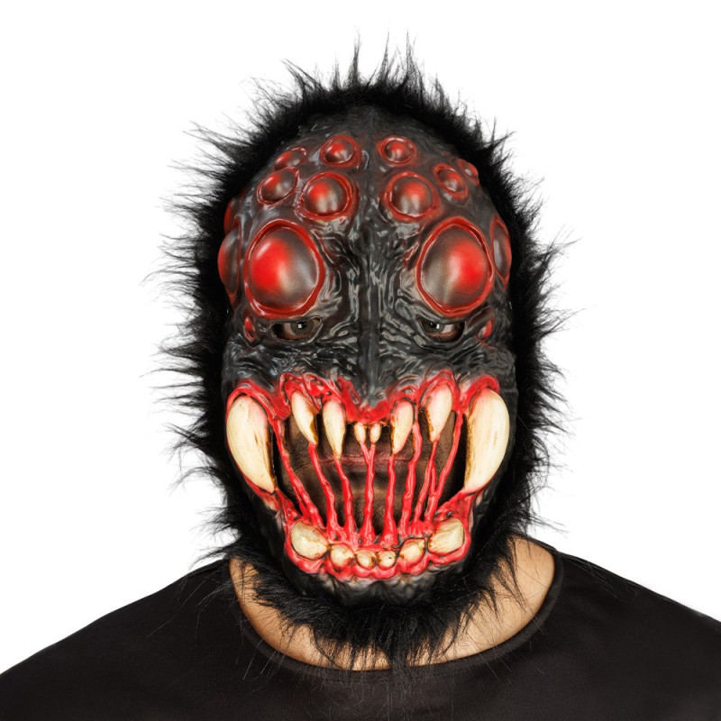Masque araignée, mygale luxe en latex avec poil en vente chez Be Happy à Paris