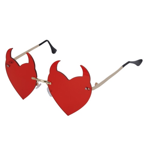 Lunettes coeur diable rouge