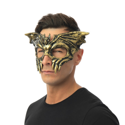 Masque chauve souris doré