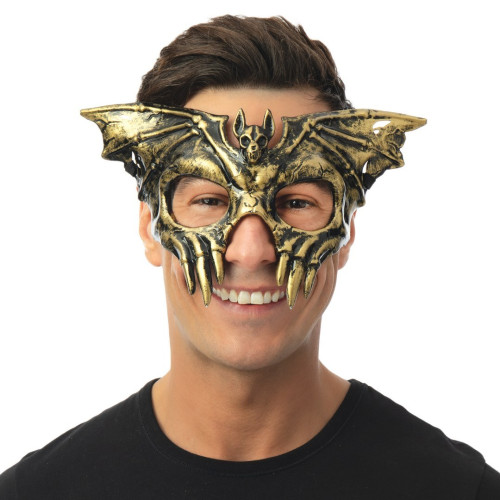 Masque chauve souris doré