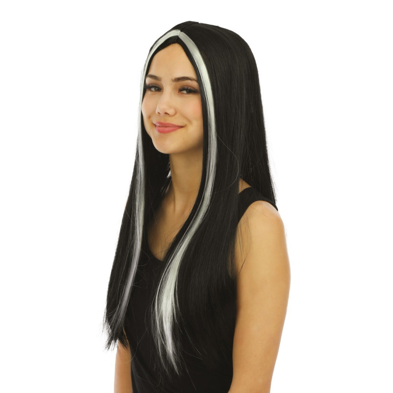 Perruque sorcière mèches blanche en vente à Paris, Boutique Halloween Be Happy