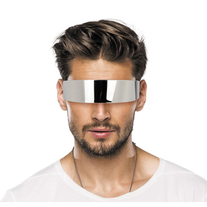 Paire de lunettes futuriste, cosmonaute en miroir pour adulte en vente chez Be Happy, boutique lunettes festif et à thème