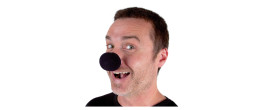 Nez de clown en mousse noir luxe pour adulte en vente à Be Happy Paris