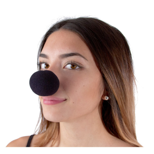 Nez de clown en mousse noir luxe pour adulte en vente à Be Happy Paris