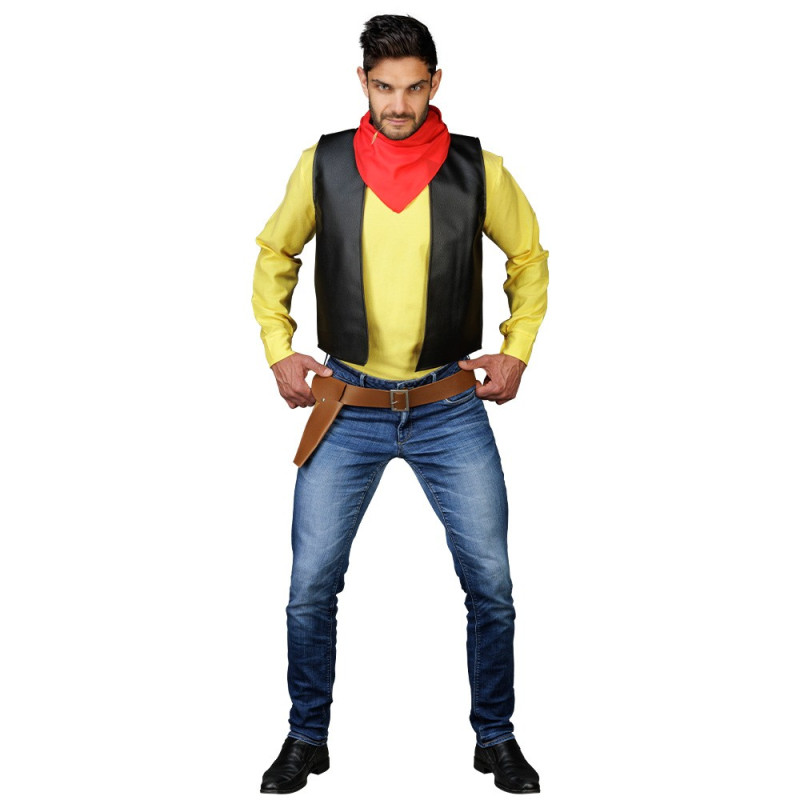 Location déguisement costume cowboy Lucky Luke pour adulte chez Be Happy à Paris