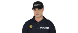 Casquette de sécurité "Security" noire réglable pour adulte en vente.